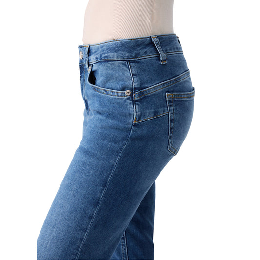Jeans Donna Monroe, con vita regolare e risvolto