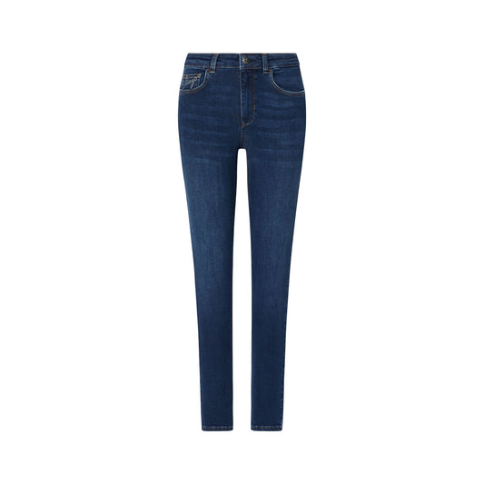 Jeans skinny Donna con dettaglio logo