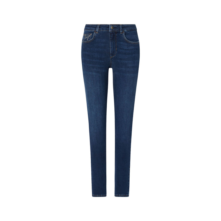 Jeans skinny Donna con dettaglio logo