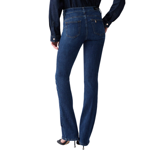 Jeans Donna Blu, modello flare, con bottoni