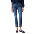 Jeans bootcut Donna con strass al fondo modella frontale