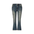 Jeans bootcut Donna con ricami gioiello