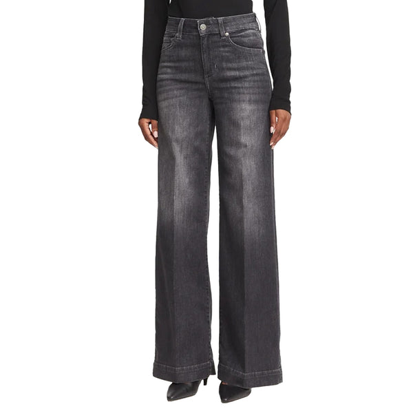 Jeans Donna a zampa in denim nero