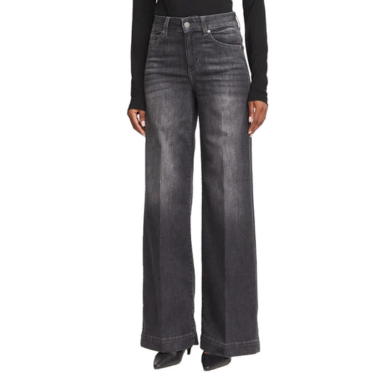 Jeans Donna a zampa in denim nero