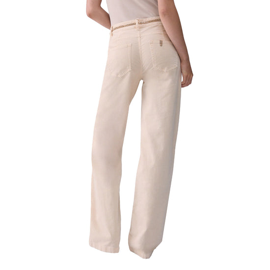 Pantalone flare Donna in velluto, modella retro