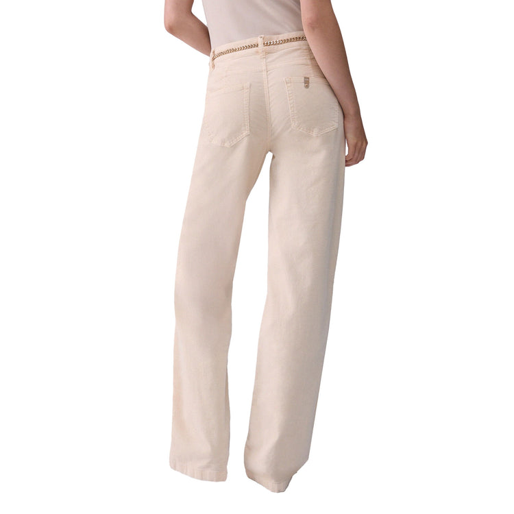 Pantalone flare Donna in velluto, modella retro