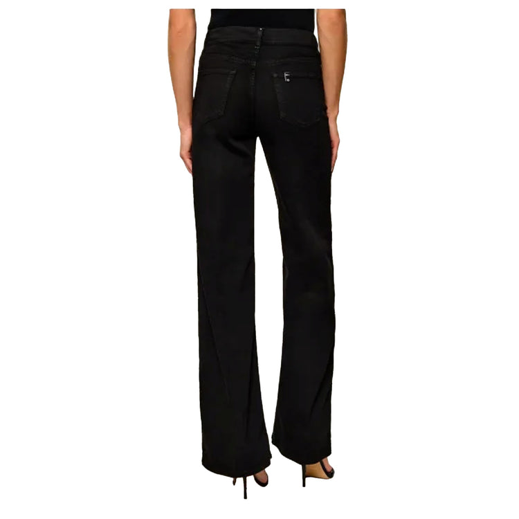 Pantalone straight Donna con dettaglio cintura nero retro