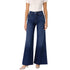 Jeans Donna svasato, cinque tasche, con logo strass