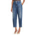 Jeans Donna, con bottone sul fondo e logo in metallo
