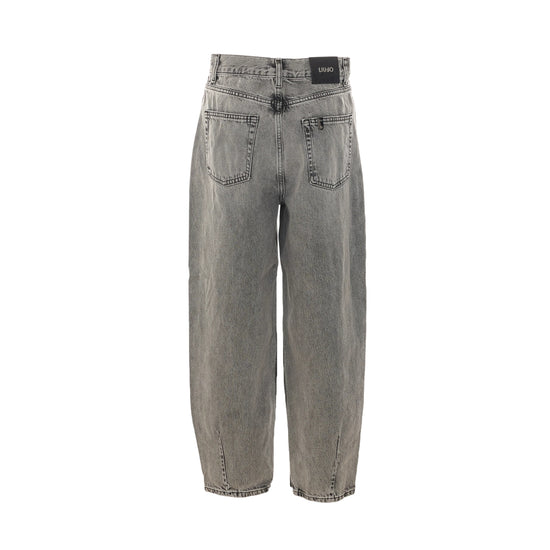 Jeans Donna balloon, dal lavaggio Grigio 