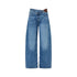 Jeans straight Donna con taglio asimmetrico