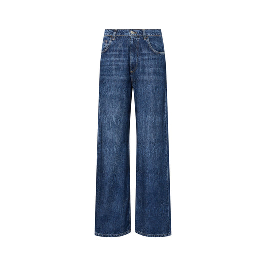 Jeans straight Donna con strass