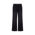 Pantalone Donna flare cropped in denim nero