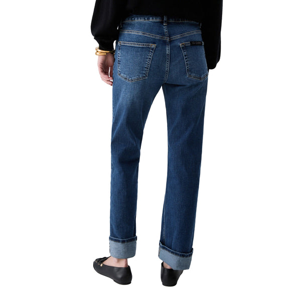 Jeans Donna Straight con risvolto retro