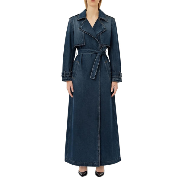 Trench lungo Donna in denim 