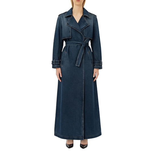 Trench lungo Donna in denim 