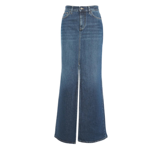 Gonna lunga Donna in denim con spacco