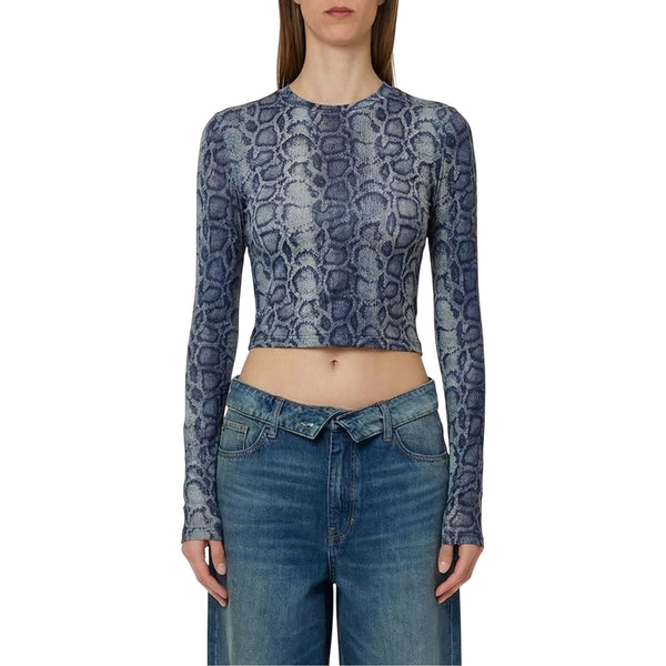 T-shirt Donna a manica lunga design snake