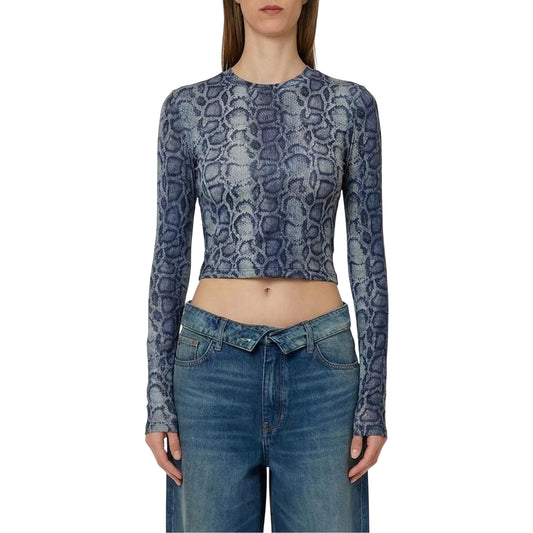 T-shirt Donna a manica lunga design snake