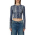 T-shirt Donna a manica lunga design snake