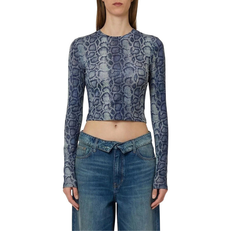 T-shirt Donna a manica lunga design snake