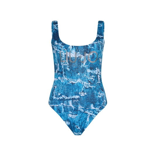 Costume intero Donna con stampa jeans