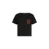 T-shirt Donna in nero con taschino logato