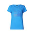 T-shirt Donna in tinta unita blu con strass