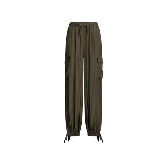 Pantaloni Cargo Donna con fiocchi alle caviglie