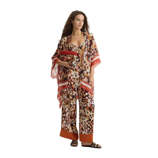 Copricostume Donna con stampa animalier modella frontale