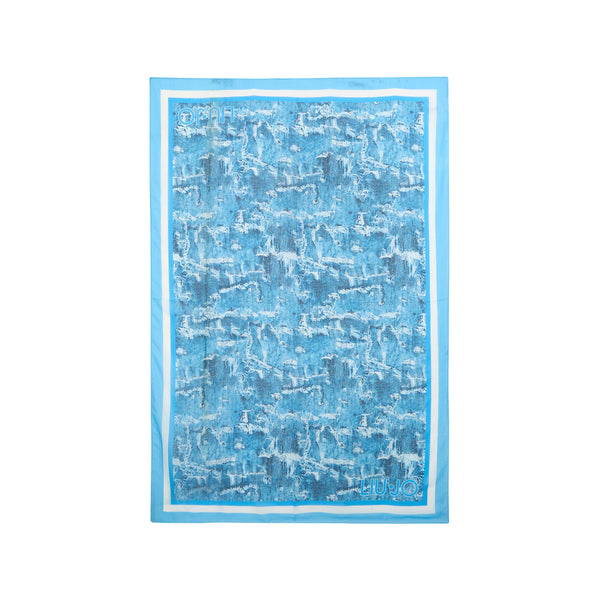 Pareo mare da donna con stampa effetto denim