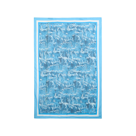 Pareo mare da donna con stampa effetto denim