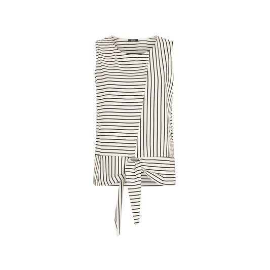 Top a righe Donna con fiocco davanti
