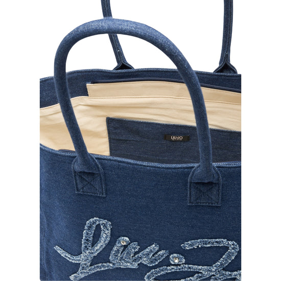 Borsa a spalla da Donna in denim interno