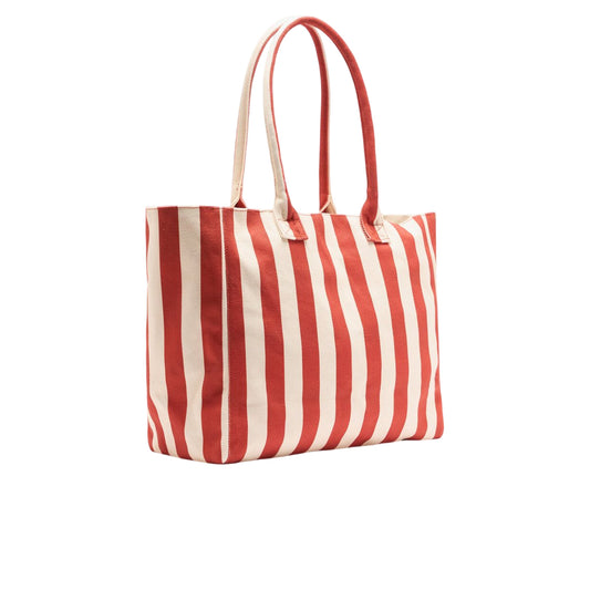 Tote Bag da Donna a righe Rosso retro