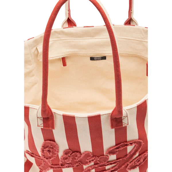Tote Bag da Donna a righe Rosso interno