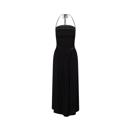 Abito Donna Nero, in viscosa, con borchie decorative