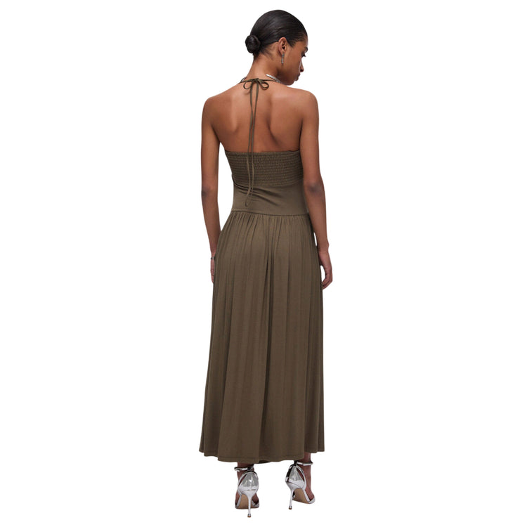 Abito Donna Verde, in viscosa, con borchie decorative