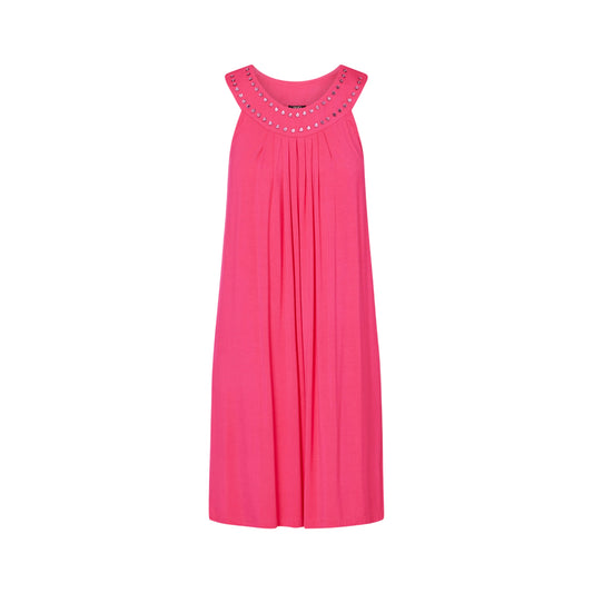Abito Donna in viscosa, con borchie e scollo ampio
