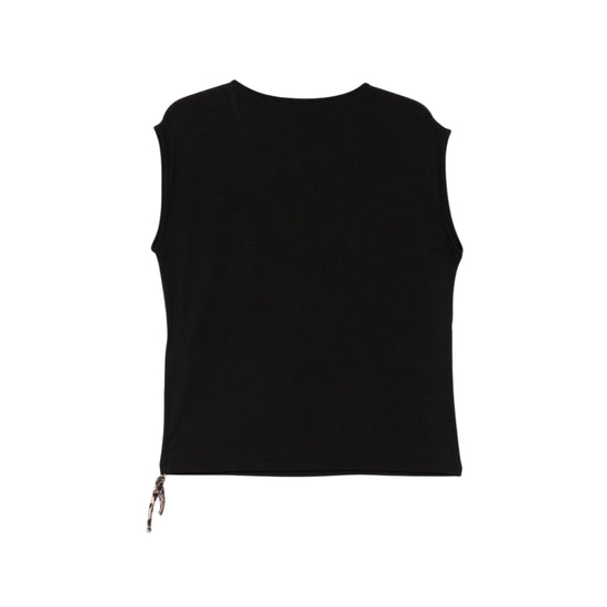 T-shirt Donna a girocollo, con coulisse laterale