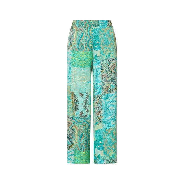 Pantalone Donna a gamba larga con fantasia