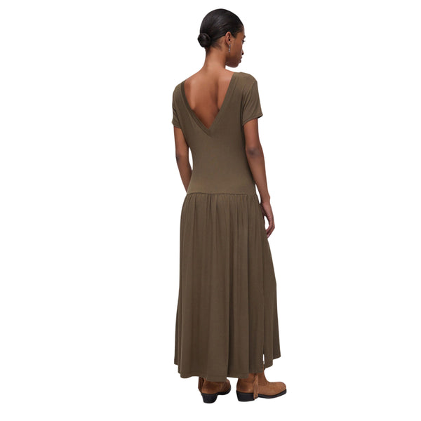 Abito Donna Verde, lungo con logo sul davanti