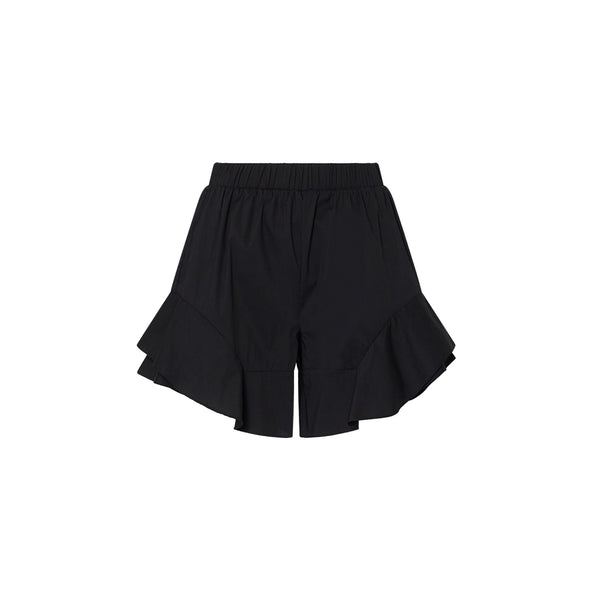 Shorts Donna con volant Nero
