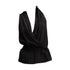 Top Donna con profondo scollo a V nero