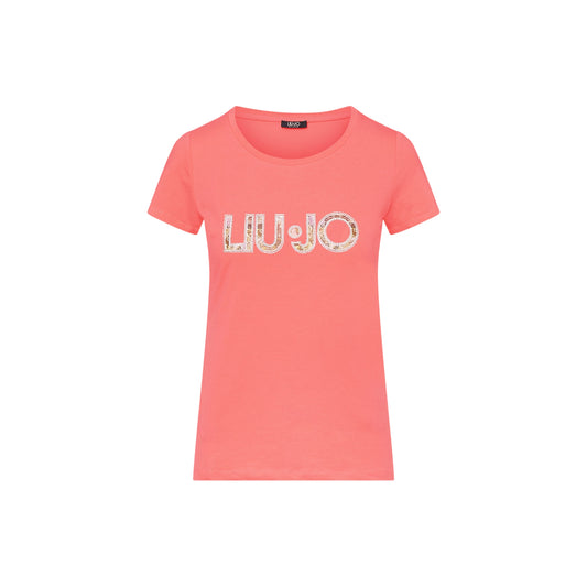 T-shirt Donna a girocollo, slim, con logo sul davanti