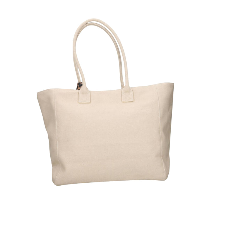 Borsa in tela crema con foulard removibile 