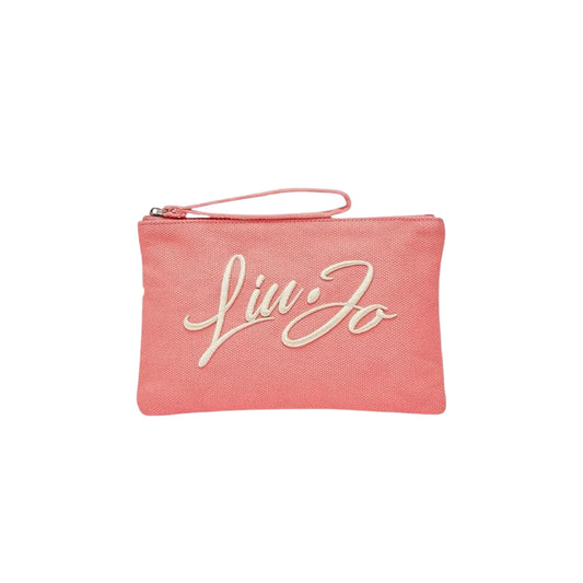 Pochette Donna in cotone, con laccetto da polso e zip