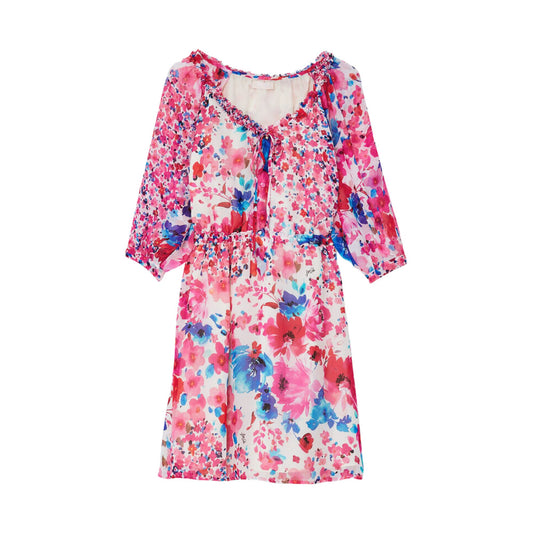 Abito corto Donna fantasia floreale all over
