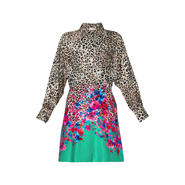 Women's animal and floral print dress