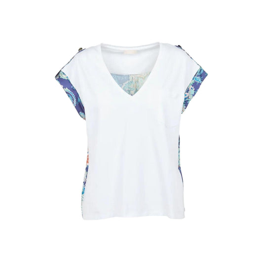 T-shirt Donna in cotone retro foulard